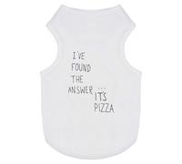 'The Answer Is Pizza' Pet Dog/Cat T-Shirt (PT00064148)
