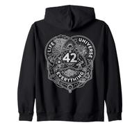 The Answer To Life The Universe And Everything Don't Panic Zip Hoodie
