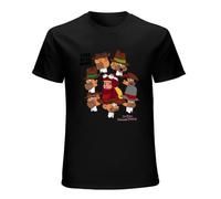 The ANT Hill Mob and Penelope Pitstop Mens T-Shirt Printed Graphic Top Unisex Black Tee L