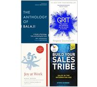 The Anthology of Balaji, Grit, Joy at Work & Build Your Sales Tribe 4 Books Collection Set