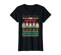 The Anthony Nutcracker Funny Anthony Christmas Value Graphic T-Shirt, Women, Black, S