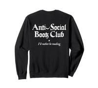 The Anti-Social Book Club Introverted Readers Back Graphic Sweatshirt