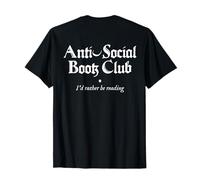 The Anti-Social Book Club Introverted Readers Back Graphic T-Shirt