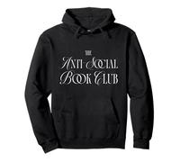 The Anti-Social Book Club Introverted Readers Elegan Graphic Pullover Hoodie