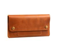 The Antiq Leather Currency Pouch, Currency Organiser, Dollar Bills Holder, Bills Organizer, Money Envelope with Mobile Pocket, Money Bag For Men and Women, Tan, Retro