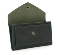 The Antiq Leather Money Bag Wallet for Women Reusable Budget Organizer Retro Clutch Wallet Vintage Cash Envelope Leather Cash Envelope Travel Currency Organizer Handmade Long Utility Pouch, Green