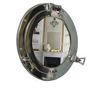 THE ANTIQUE HOUSE 12" Inch Porthole Nautical Wall Mirror Shabby Vintage Chic Bathroom And Home Decor
