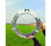 THE ANTIQUE HOUSE Marine Porthole Window 12 Inch Nautical Ship Decor Maritime Nautical Silver Transparent Porthole Home Decor