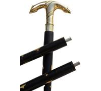 The ANTIQUE'S LAB Antique Brass Walking Stick Walking Cane with Brass Handle Walking Stick for Men and Women - Vintage Victorian Cane - Grandpa Gift