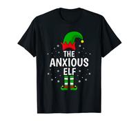 The Anxious Elf Xmas Matching Family Funny Christmas Pajama T-Shirt