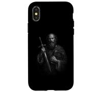 The apostle paul with sword and bible spiritual armor script Case for iPhone X/XS