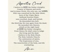 The Apostles' Creed Canvas Wall Art - Traditional Scripture Print for Christian Home, Church Office, or Sunday School Decor(Unframed,12x18inch(30x45cm))