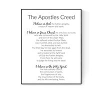 The Apostles' Creed | Elevation Worship | Christian Apostolic Creed | The Council of Nicaea | Modern Liturgy | Typography Art Print (8x10)