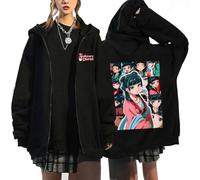 The Apothecary Diaries Anime Zip-Up Hoodie, Black, Oversized, Unisex, American Vintage Style (Black 3,3XL)