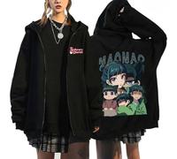 The Apothecary Diaries Anime Zip-Up Hoodie, Black, Oversized, Unisex, American Vintage Style (Black 5,3XL)