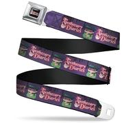 The Apothecary Diaries Belt, Seatbelt Buckle Belt, The Apothecary Diaries Chibi Maomao Pose and Logo Purple, 30 to 44 Inches, Multicolor, Adult Reg (30"-44")