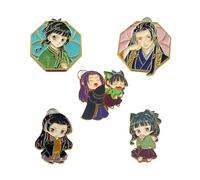 The Apothecary Diary Badge 5 Pieces, Anime Chibi Figure Cosplay Brooch, Apothecary Diary Pins Metal Badges Cute Themed Collectibles
