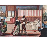 The Apothecary preparing to administer an enema to a sick patient after a 17th century work by Abraham Bosse. From Modes and Manners published 1935. Poster Print by Hilary Jane Morgan (17 x 12)