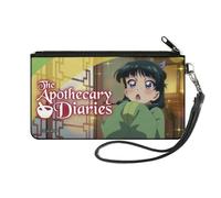 The Apothercary Diaries Wallet, Zip Pouch, The Apothecary Diaries Maomao Surprised Pose and Title Logo, Canvas