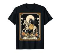 The Appaloosa Girl Horse Riding Tarot Card Skeleton Witchy T-Shirt