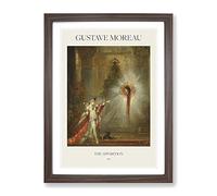 The Apparition By Gustave Moreau Exhibition Museum Painting Framed Print | A2 Walnut Framed Wall Art | Ready to Hang | Modern Historical Picture | Living Room Bedroom Lounge Office