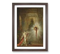 The Apparition by Gustave Moreau Framed Wall Art Print A2 Walnut