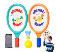 The appearance of the racket in badminton rack makes this badminton racket easier for children to get the ball and reachable set, children's badminton racket for garden, durable