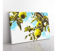 The Apple Tree Painting Modern Art Canvas Wall Art Print Ready to Hang, Framed Picture for Living Room Bedroom Home Office Décor, 76x50 cm (30x20 Inch)