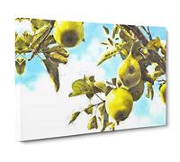 The Apple Tree Painting Modern Art Canvas Wall Art Print Ready to Hang, Framed Picture for Living Room Bedroom Home Office Décor, 24x16 Inch (60x40 cm)