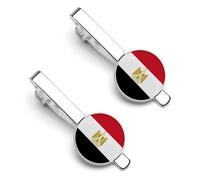 The Arab Republic of Egypt National Flag Personalised Men Men Tie Clip Wedding Gift for Best Man, Groomsman, Usher, Birthday