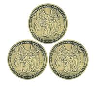 The Archangel Michael Challenge Coin Christian Coin Bible Verse Angel Coin As Catholic Gifts (Pack of 3)