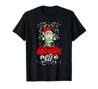The Archery Elf Christmas Funny Archer Value Graphic T-Shirt, Men, Black, M