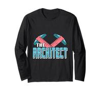 The Architect Retro Vintage Architecture Designs Present Long Sleeve T-Shirt