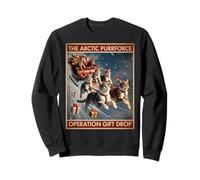 The Arctic Purrforce - Classic Christmas Cats Sleigh Ride Sweatshirt