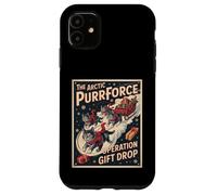 The Arctic Purrforce - Vintage Christmas Cats Sleigh Ride Case for iPhone 11
