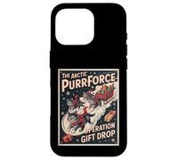 The Arctic Purrforce - Vintage Christmas Cats Sleigh Ride Case for iPhone 16 Pro