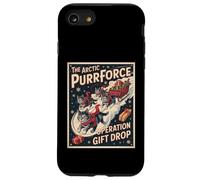 The Arctic Purrforce - Vintage Christmas Cats Sleigh Ride Case for iPhone SE (2020) / 7/8