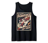 The Arctic Purrforce - Vintage Christmas Cats Sleigh Ride Tank Top