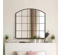 The Arcus - Black Framed Arched Window Leaner/Wall Mirror 39" X 39" (100x100CM) Suitable for Inside and Outside!