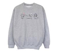The Aristocats Girl's Marie Bow Sweatshirt in Grey | Size: 5-6 Years The Aristocats Grey 5-6 Years