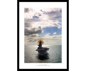 The Ark Royal Sails into Portsmouth Harbour Framed Royal Navy Photo Memorabilia
