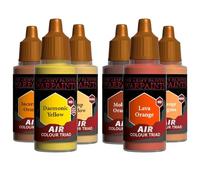 The Army Painter Air Triads Orange + Yellow: Airbrush-Ready Paint 6 x 18 ml