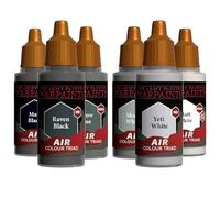 The Army Painter, Airbrush Primary Bundle Greyscale, 2 Air Triads 6 x 18 ml