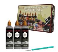 The Army Painter, Airbrush Starter Bundle, incl. Air Starter Set, DipIt brush, Air Anti-Shine Varnish, Airbrush Cleaner, and Medium for DnD, Warhammer & Wargaming