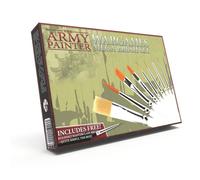 The Army Painter Wargames Mega Brush Set - 10 Miniature Paint Brushes Including Free Masterclass Kolinsky Sable Hair Brush and Detail Paint Brush with Fine Tip - Miniature Painting Kit for Wargamers