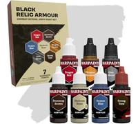 The Army Painter, Combat Se7ens: Black Relic Armour, 7 x 18 ml Warpaints Fanatic: 4 Acrylic, 1 Wash, 2 Metallics, Perfect for Miniature Quality Hobby Paints for DnD & Warhammer Figures