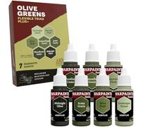 The Army Painter, Warpaints Flexible Triad PLUS+: Olive Greens, 7 x 18 ml acrylic paints - Miniature quality hobby paint for Dungeons and Dragons (DnD) & Warhammer Miniatures