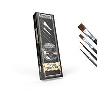 The Army Painter GameMaster Terrain Brush Kit, 4 Brushes, for Painting XPS Foam MDF Board Scenery or Wargaming Terrain: Large Drybrush, Medium Drybrush, Wash Brush, Effects Brush, for Roleplaying