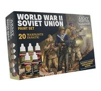 The Army Painter, Historical: WWII Soviet Union, 20 x 18ml Warpaints Fanatic: 14 Acrylics, 4 Washes, 1 Metallic & 1 Effect - Miniature Paint to recreate the Eastern Front