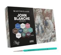 The Army Painter, Masterclass John Blanche Volume 3 Set Combo, 8 x 18 ml Warpaints Fanatic Paints, 2 Washes, 1 Dipit Brush & 1 Art Print - for Miniature Wargaming